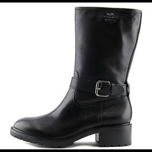 Coach Genie Black Leather Boots size 7.5
